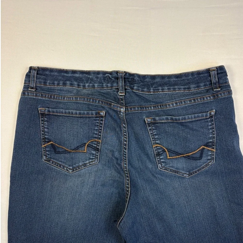 Vintage America Blues Boho Crop Jeans Womens 12/31 Dark Wash Stretch Denim